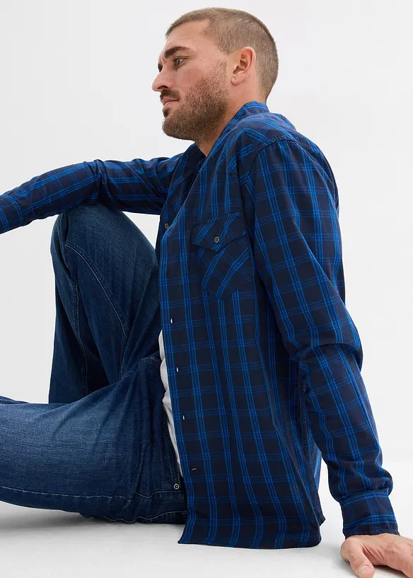 Overhemd van puur katoen met lange mouwen, bonprix