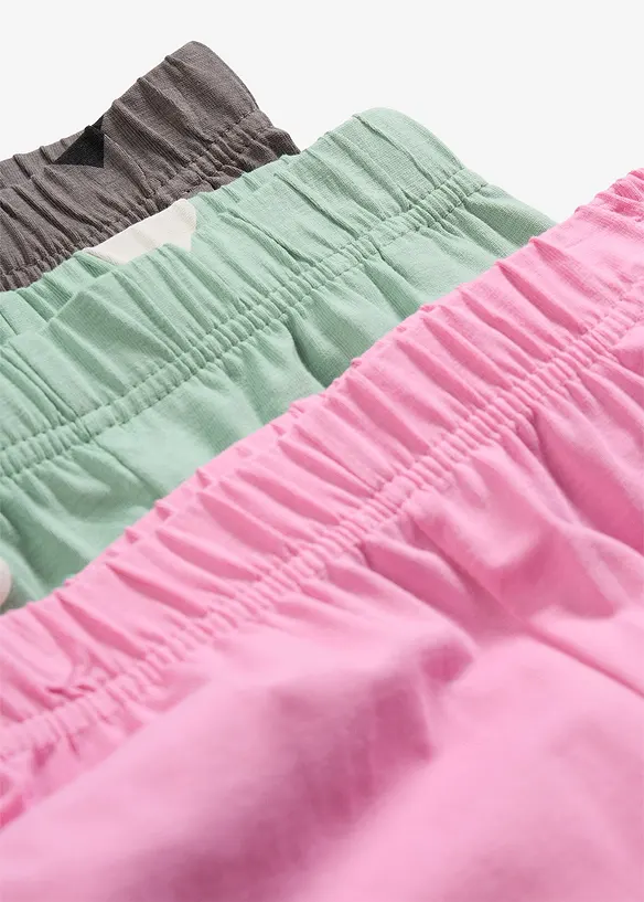 Legging in een elastische katoenmix (set van 3), bonprix