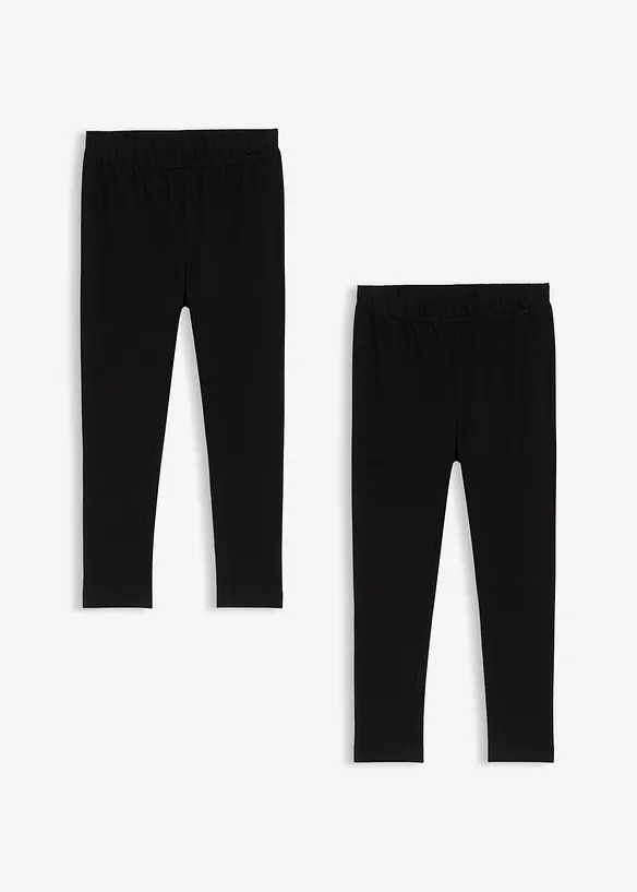 Legging van een elastische katoenmix (set van 3), bonprix