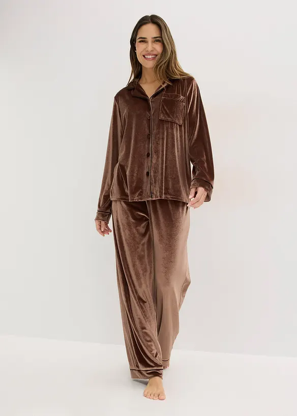 Fluwelen huispak, bonprix