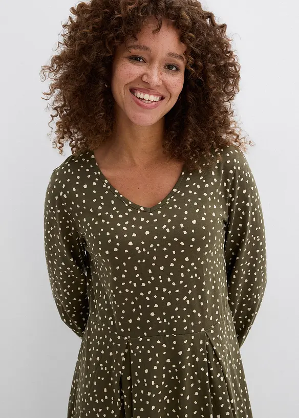 Midi jurk van katoen-jersey, bonprix