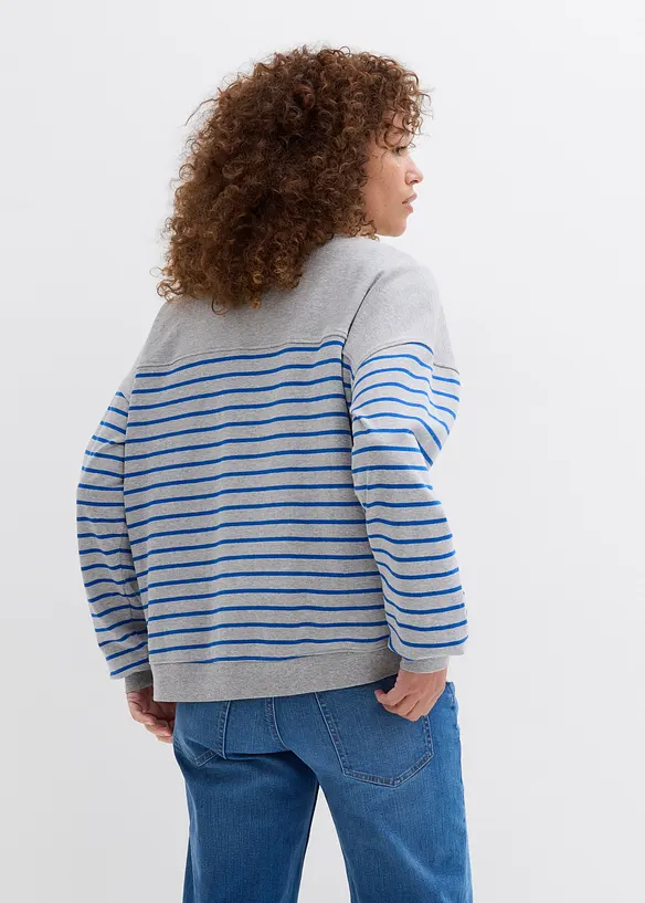Oversized sweater in een katoenmix, bonprix