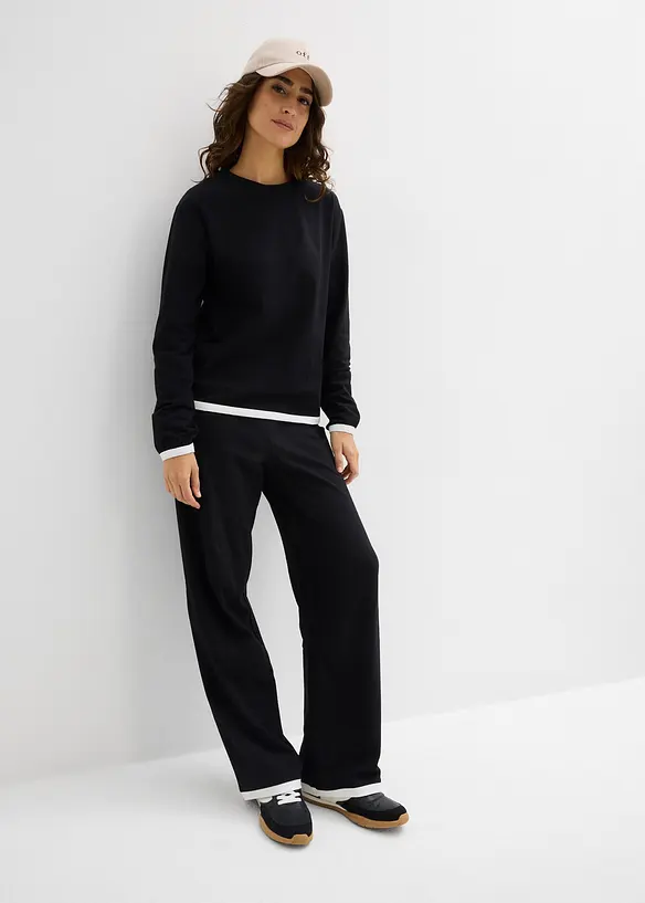 Katoenen joggingpak (dubbele set van 2 stuks), bonprix