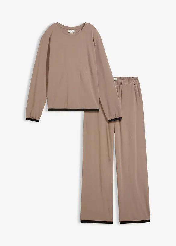 Katoenen joggingpak (dubbele set van 2 stuks), bonprix