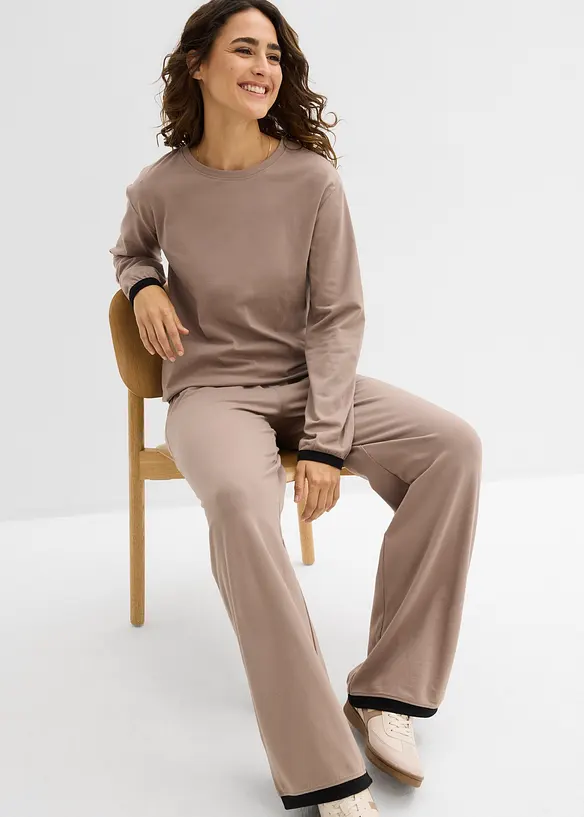 Katoenen joggingpak (dubbele set van 2 stuks), bonprix