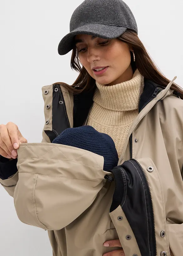 6-in-1 waterafstotende zwangerschapsjas met baby-inzet en uitneembaar fleecejack, bonprix