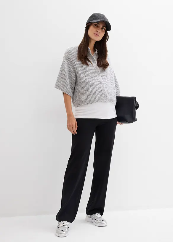 2-in-1 jerseybroek voor de zwangerschap en daarna, met omvouwbare tailleband, bonprix