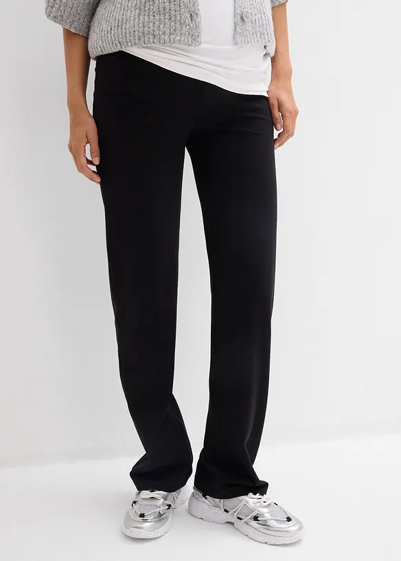 2-in-1 jerseybroek voor de zwangerschap en daarna, met omvouwbare tailleband, bonprix