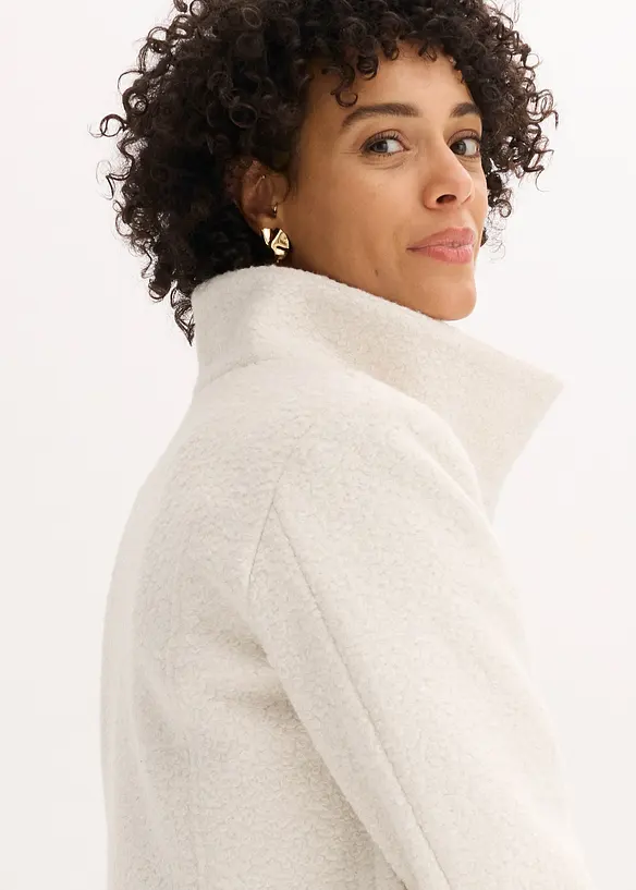 Korte coat van bouclé, bonprix