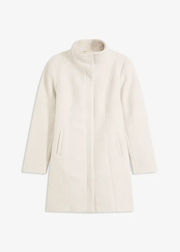 Korte coat van bouclé, bonprix