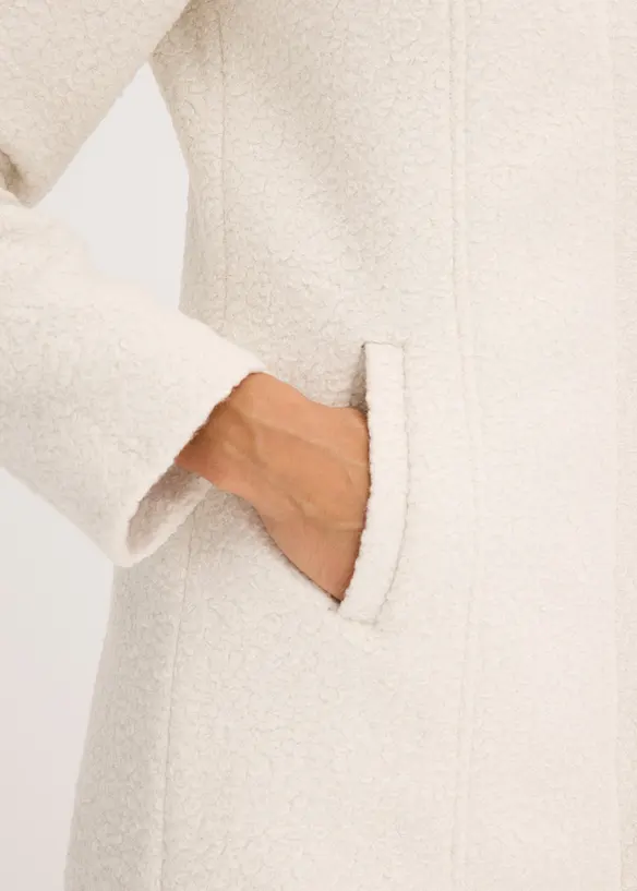 Korte coat van bouclé, bonprix