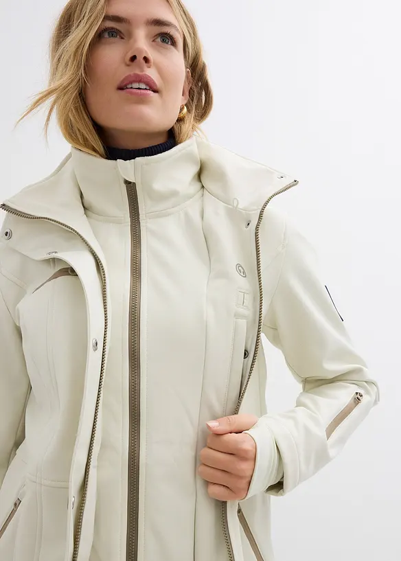 Lange stretch softshell jack, waterafstotend, bonprix