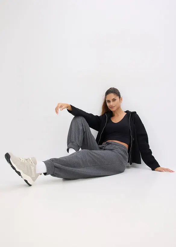 Joggingbroek met elastische tailleband, bonprix