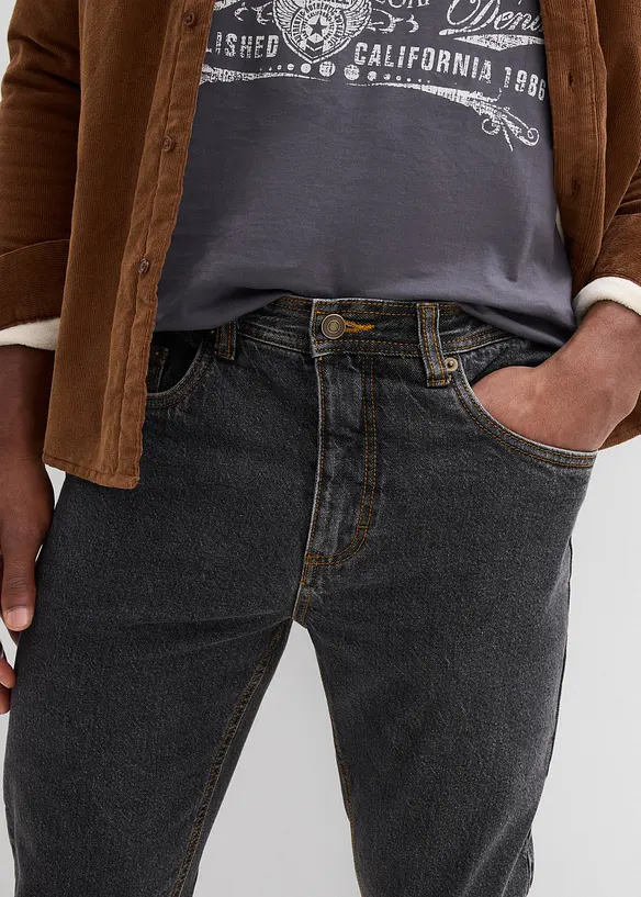 Classic fit jeans met deels elastische tailleband, straight, bonprix