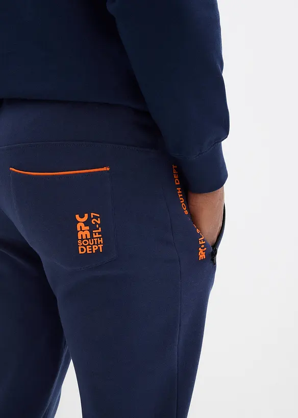 Joggingbroek van biologisch katoen met handige ritszakken, bonprix
