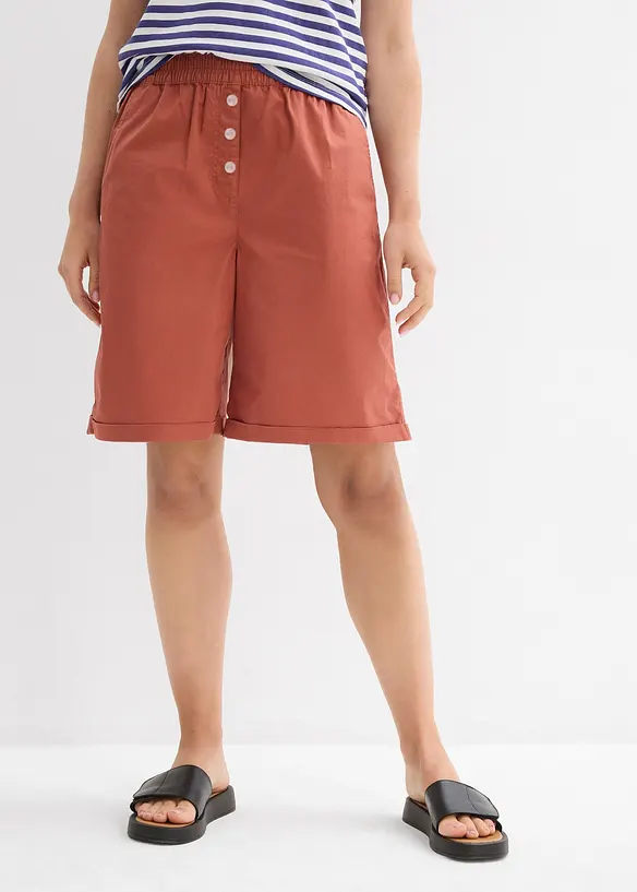 Papertouch bermuda van een katoenmix, bonprix
