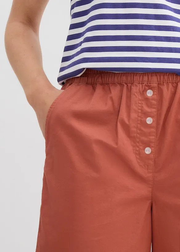 Papertouch bermuda van een katoenmix, bonprix