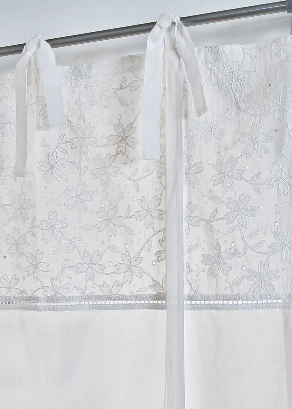 Vouwgordijn met borduursel, bonprix