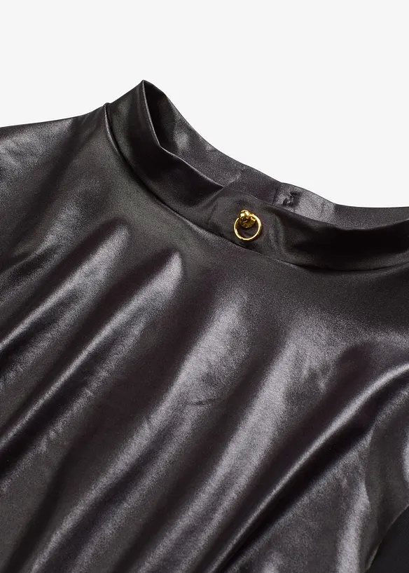 Stringbody ouvert, wetlook, bonprix