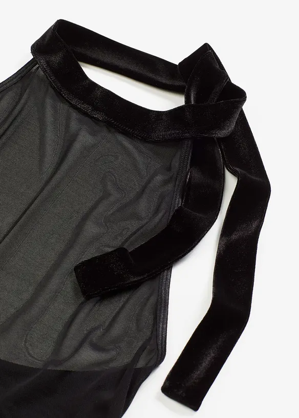 Halterjurk met fluweel, bonprix