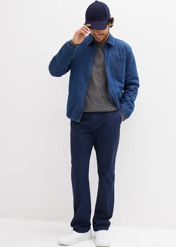 Regular fit chino van puur katoen, straight, bonprix