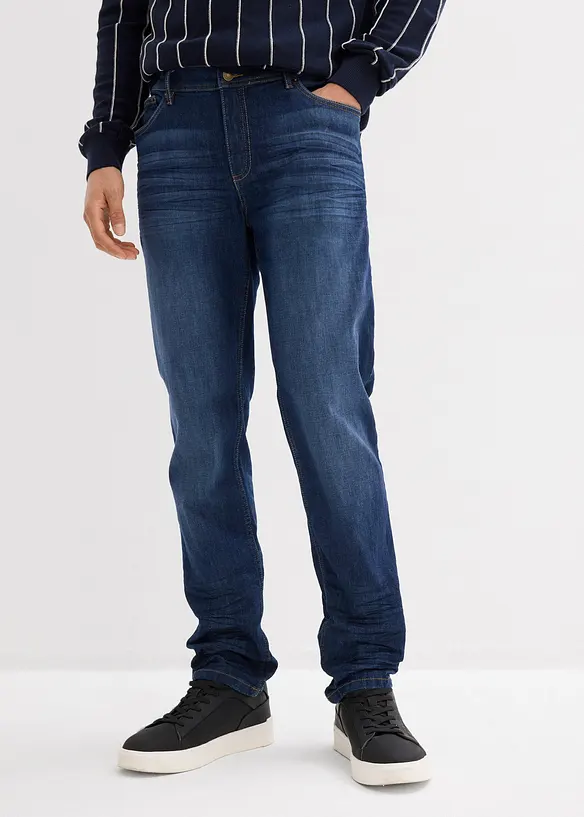 Slim fit stretch jeans, tapered, bonprix