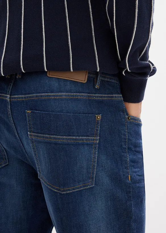 Slim fit stretch jeans, tapered, bonprix