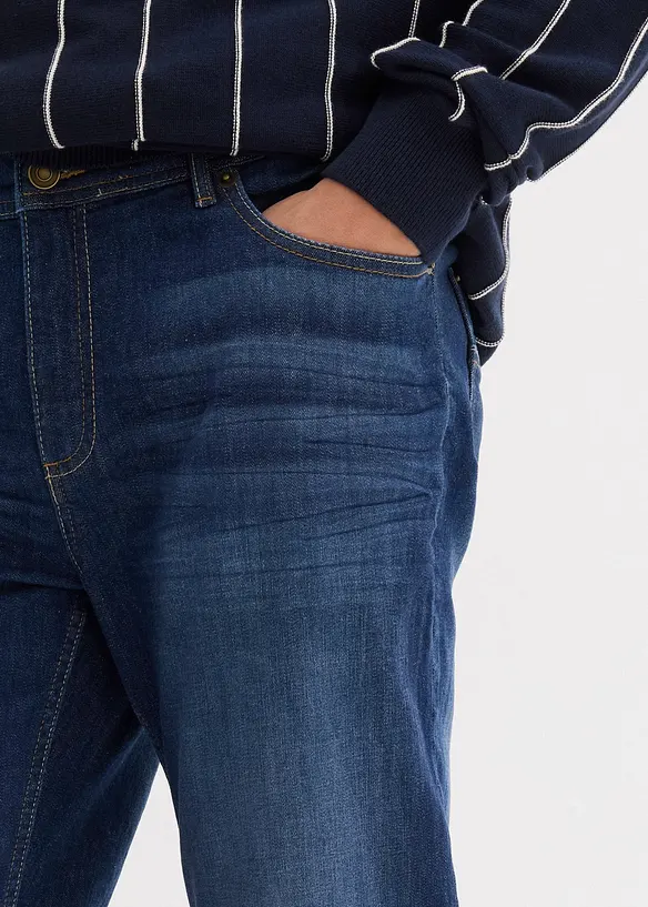 Slim fit stretch jeans, tapered, bonprix