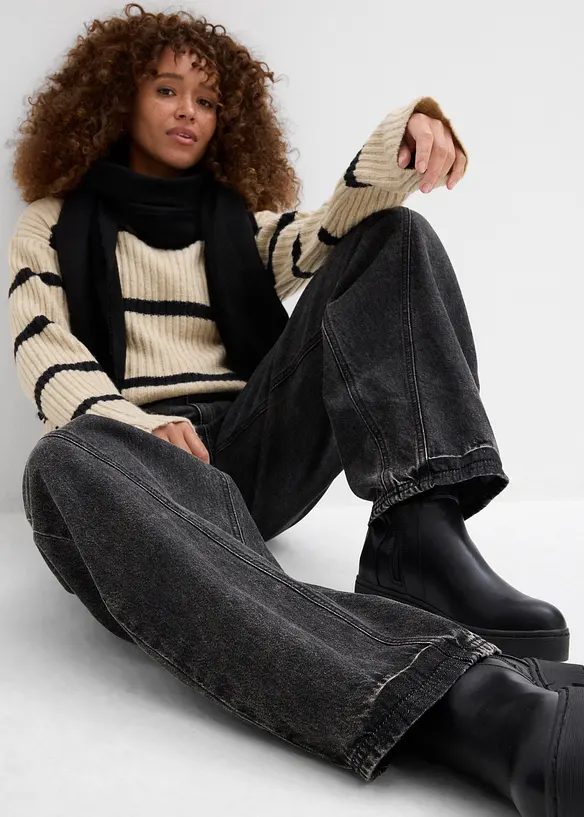 Balloon jeans, mid waist, bonprix