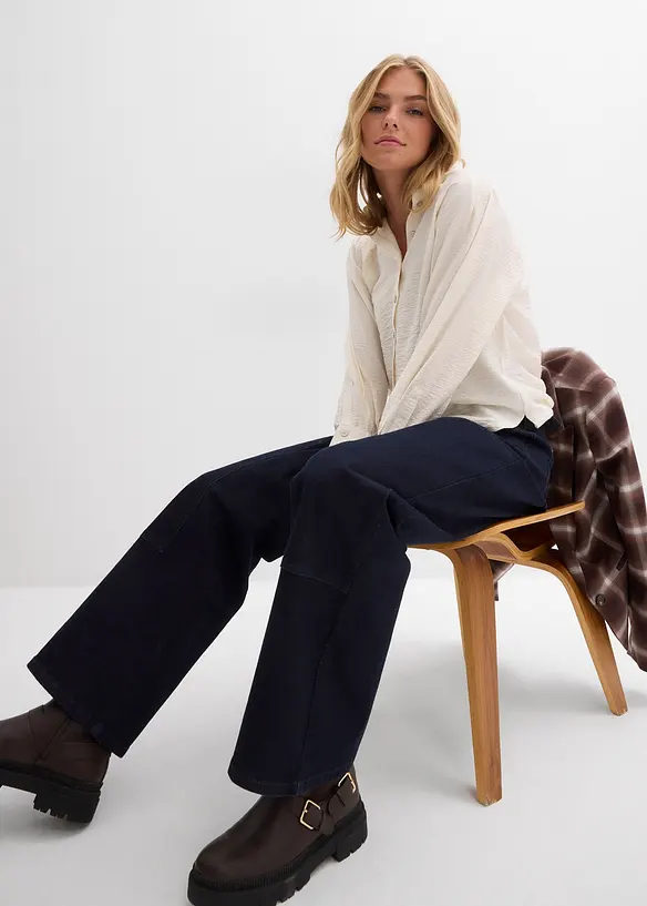 Wide leg jeans, mid waist, bonprix