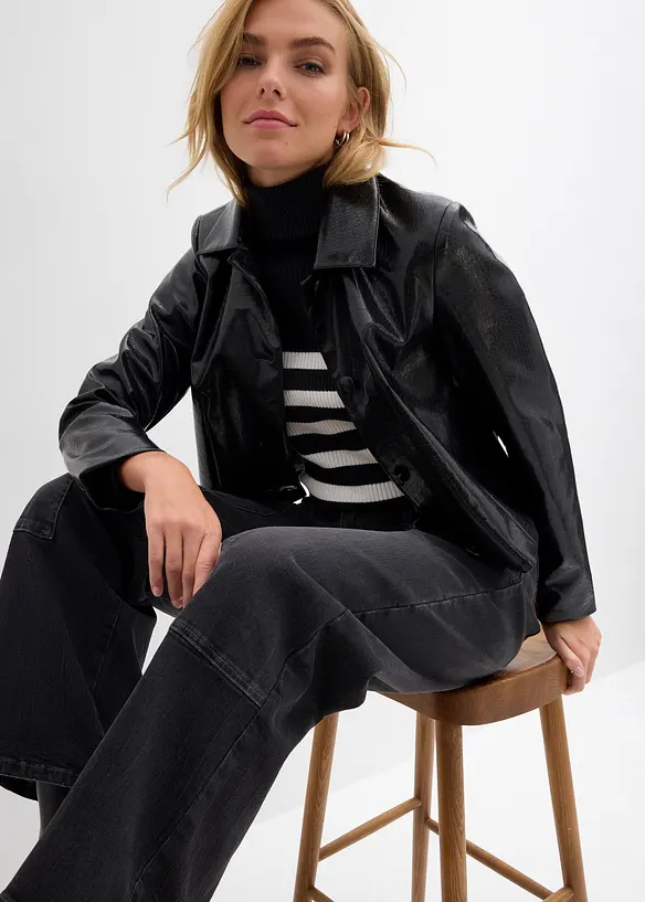 Wide leg jeans, mid waist, bonprix