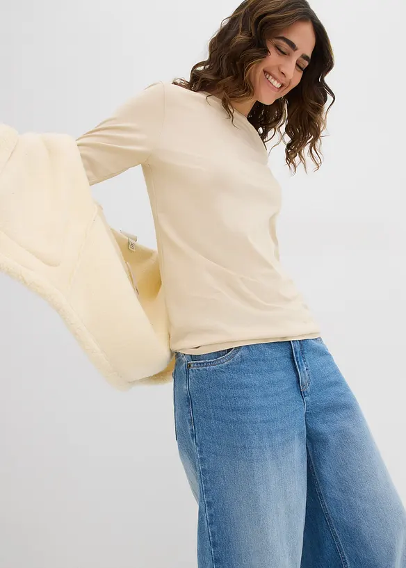 Longsleeve van biologisch katoen (set van 2), bonprix