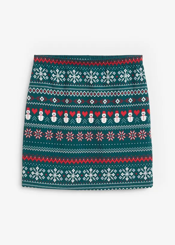 Minirok met Noors patroon van een katoen-elastan-mix, bonprix