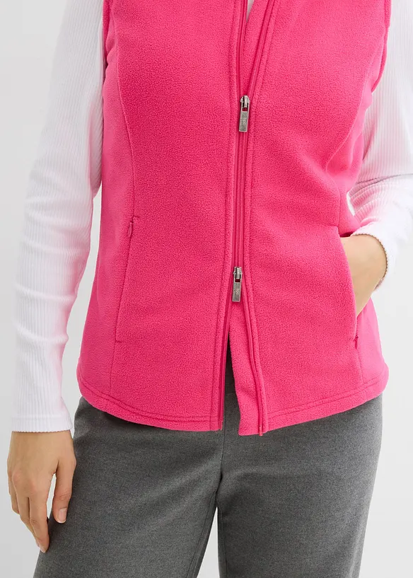 Fleece vest met zakken, bonprix