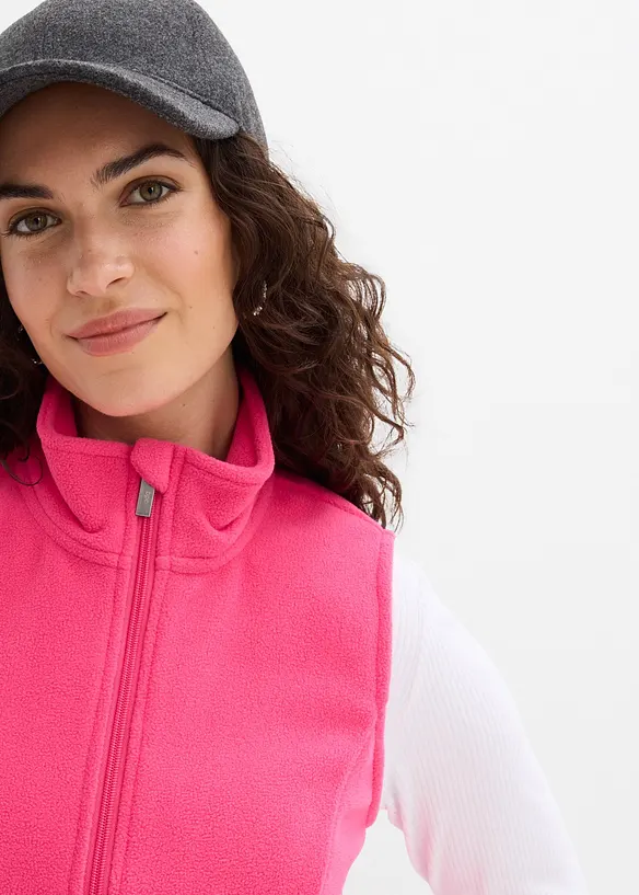 Fleece vest met zakken, bonprix