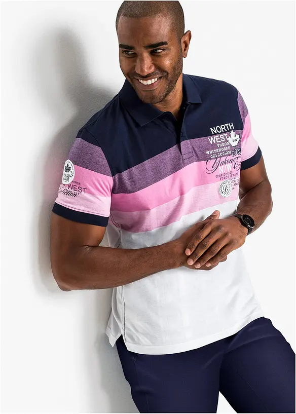 Jersey poloshirt van puur katoen, korte mouw, bonprix