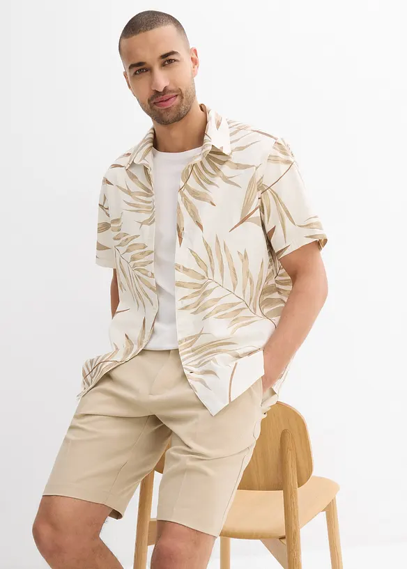 Overhemd met korte mouwen van biologisch katoen, bonprix