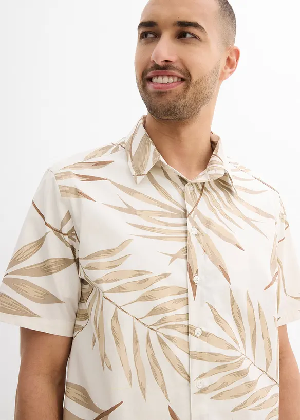 Overhemd met korte mouwen van biologisch katoen, bonprix