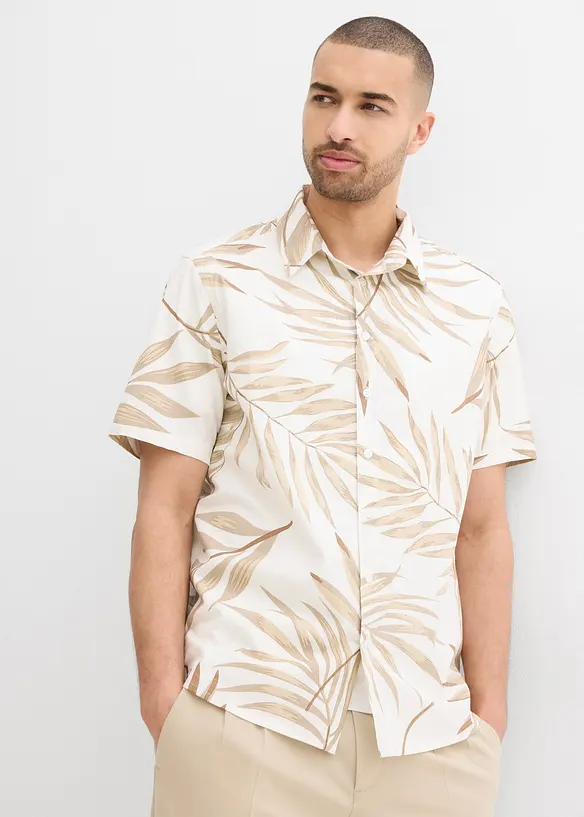 Overhemd met korte mouwen van biologisch katoen, bonprix