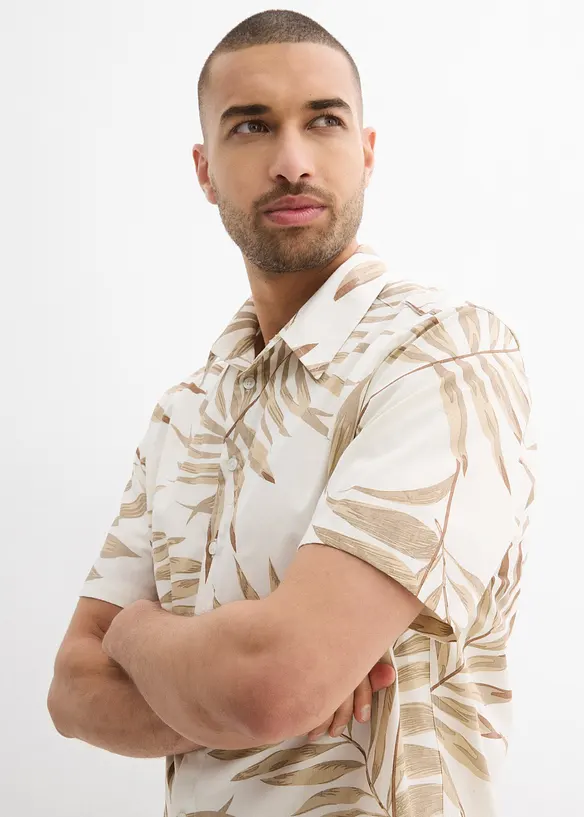 Overhemd met korte mouwen van biologisch katoen, bonprix