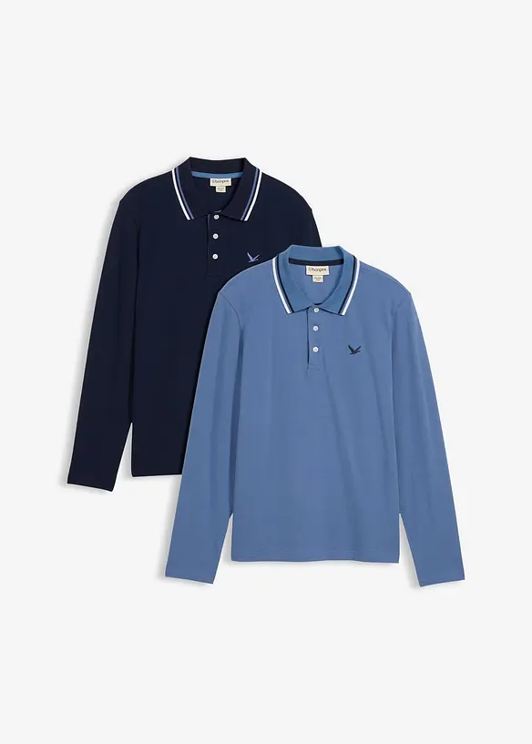 Poloshirt van biologisch katoen (set van 2), bonprix