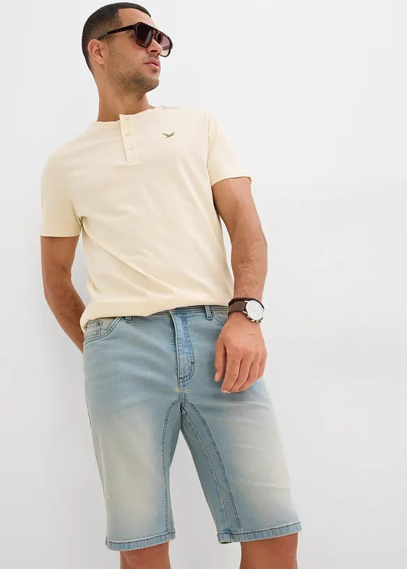 Stretch jeans bermuda met verstevigd kruis, regular fit, bonprix