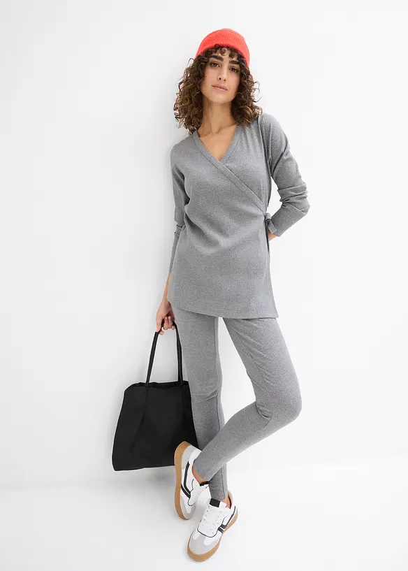 Zwangerschapsshirt met comfortabele legging (2-dlg. set), bonprix