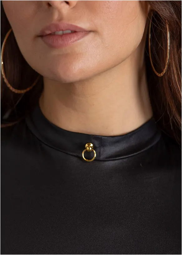 Stringbody ouvert, wetlook, bonprix