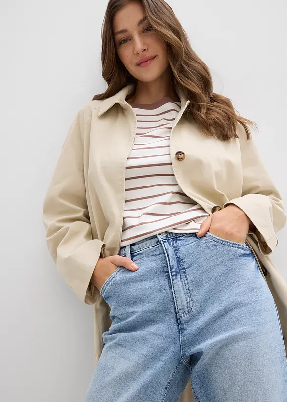 High waist mom jeans, cropped, bonprix