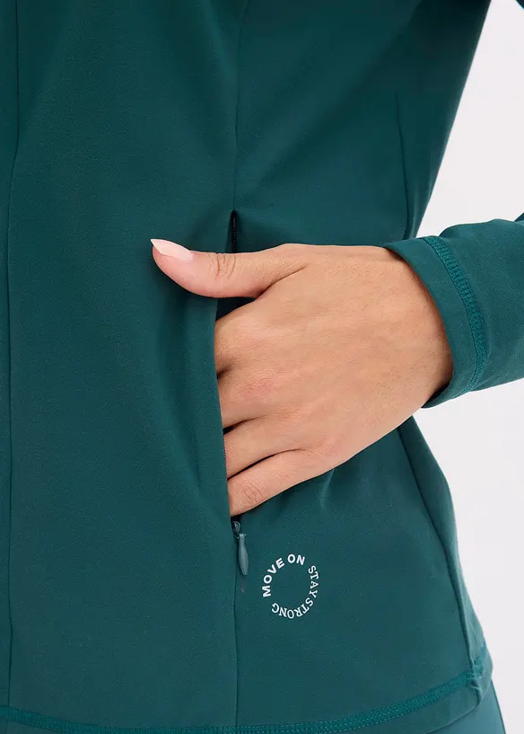 Outdoor jas met halve ritssluiting, sneldrogend, bonprix