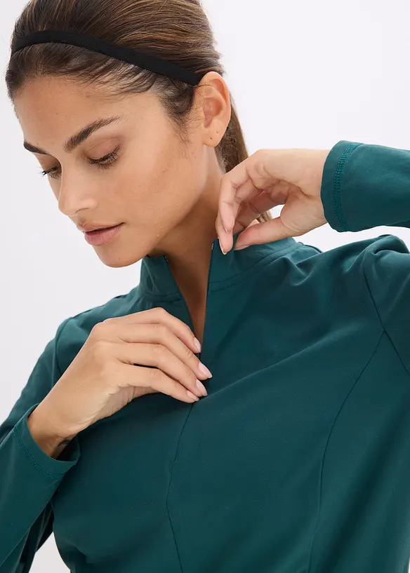 Outdoor jas met halve ritssluiting, sneldrogend, bonprix