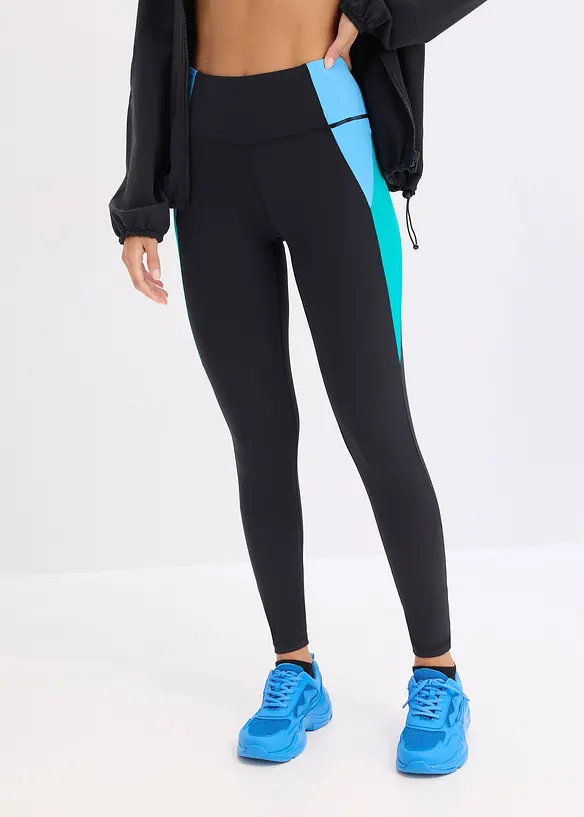 Comfortabele, sneldrogende  sportlegging met contraststrepen, bonprix