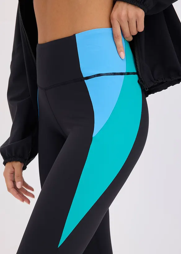 Comfortabele, sneldrogende  sportlegging met contraststrepen, bonprix