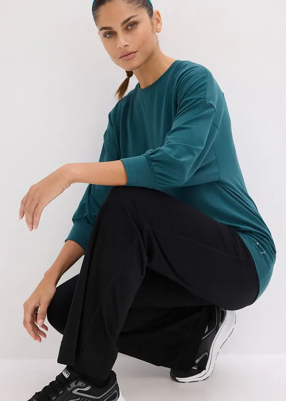 Oversized sportshirt met 3/4 mouwen, sneldrogend, bonprix